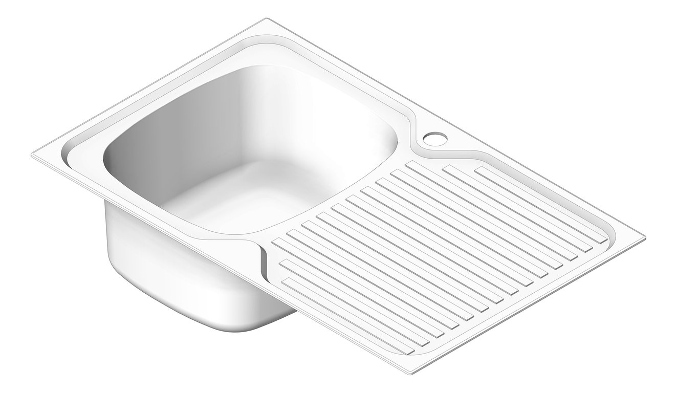Navigate to Sink Kitchen Oliveri ProjectSinks SingleBowl Drainer LHS