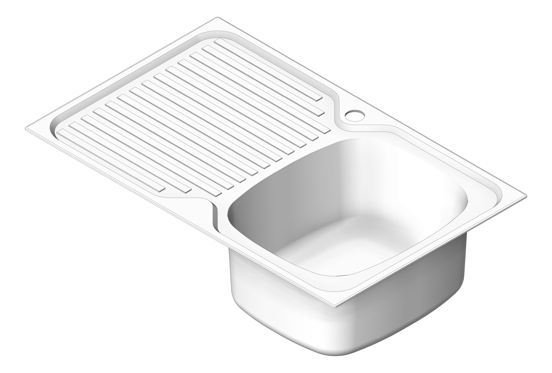Navigate to Sink Kitchen Oliveri ProjectSinks SingleBowl Drainer RHS