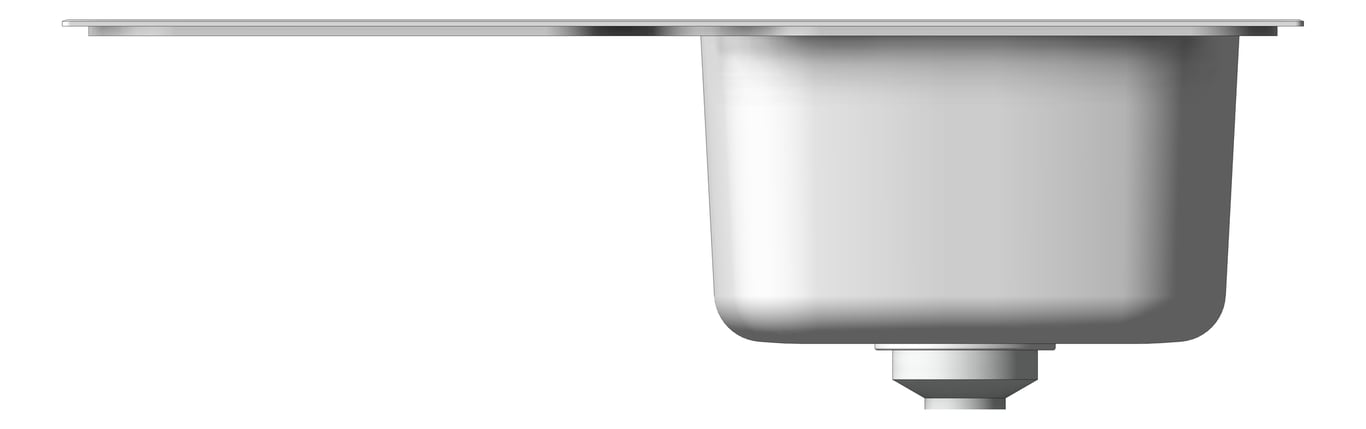 Front Image of Sink Kitchen Oliveri ProjectSinks SingleBowl Drainer RHS