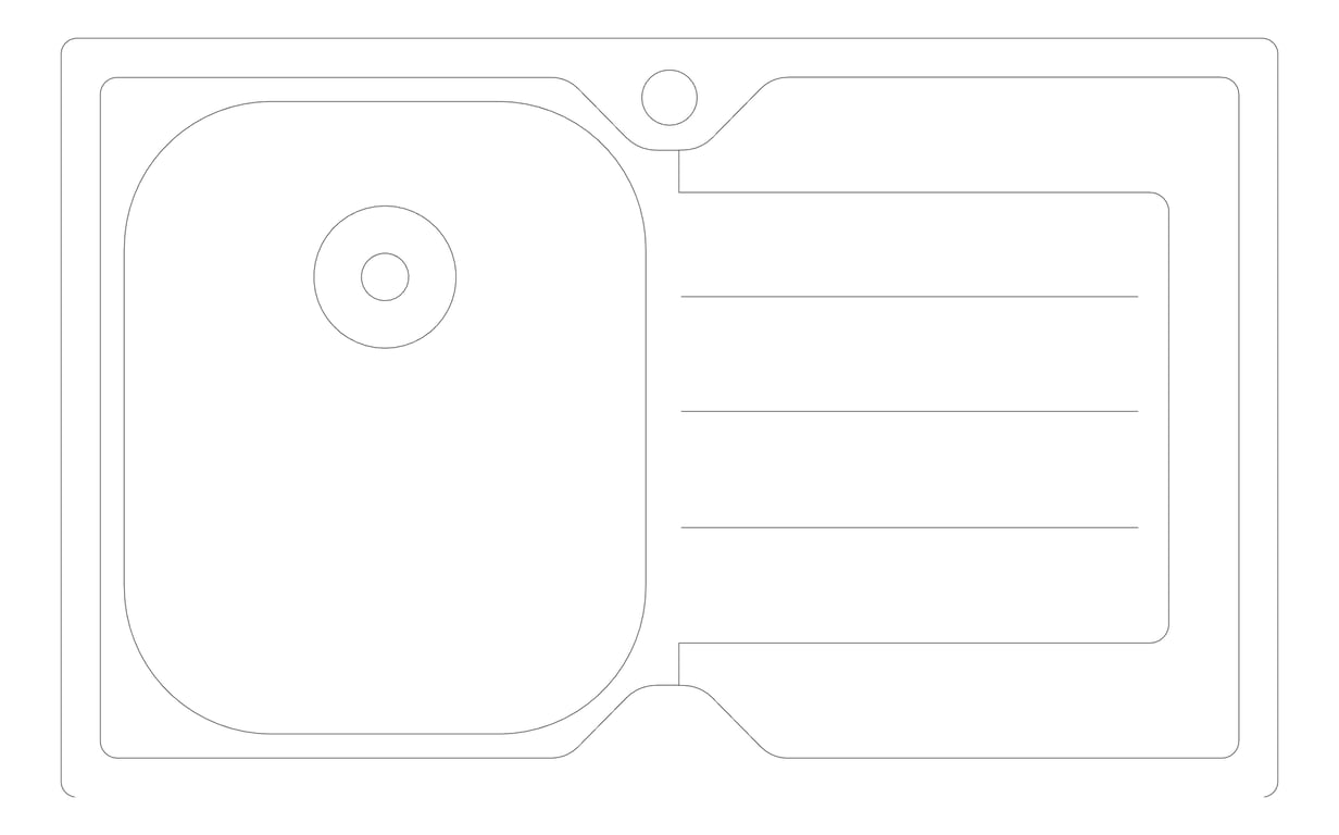 Plan Image of Sink Kitchen Oliveri ProjectSinks SingleBowl Left