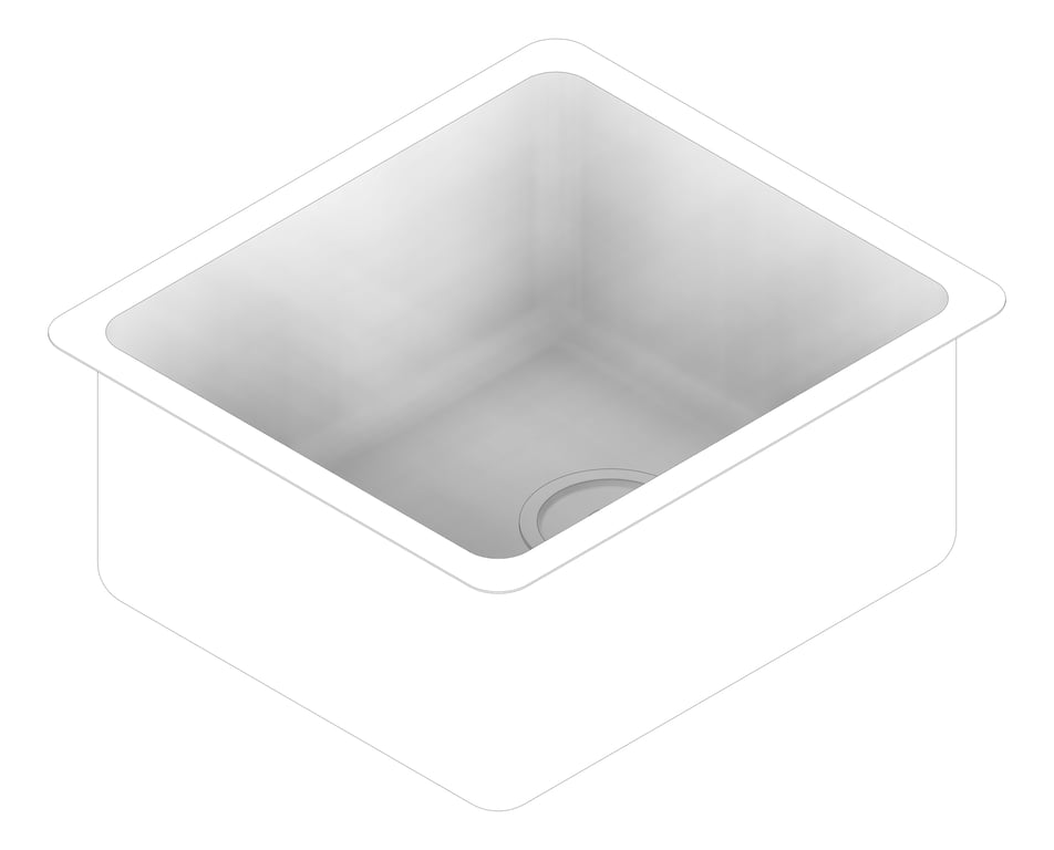 3D Documentation Image of Sink Kitchen Oliveri ProjectSinks SingleBowl Universal