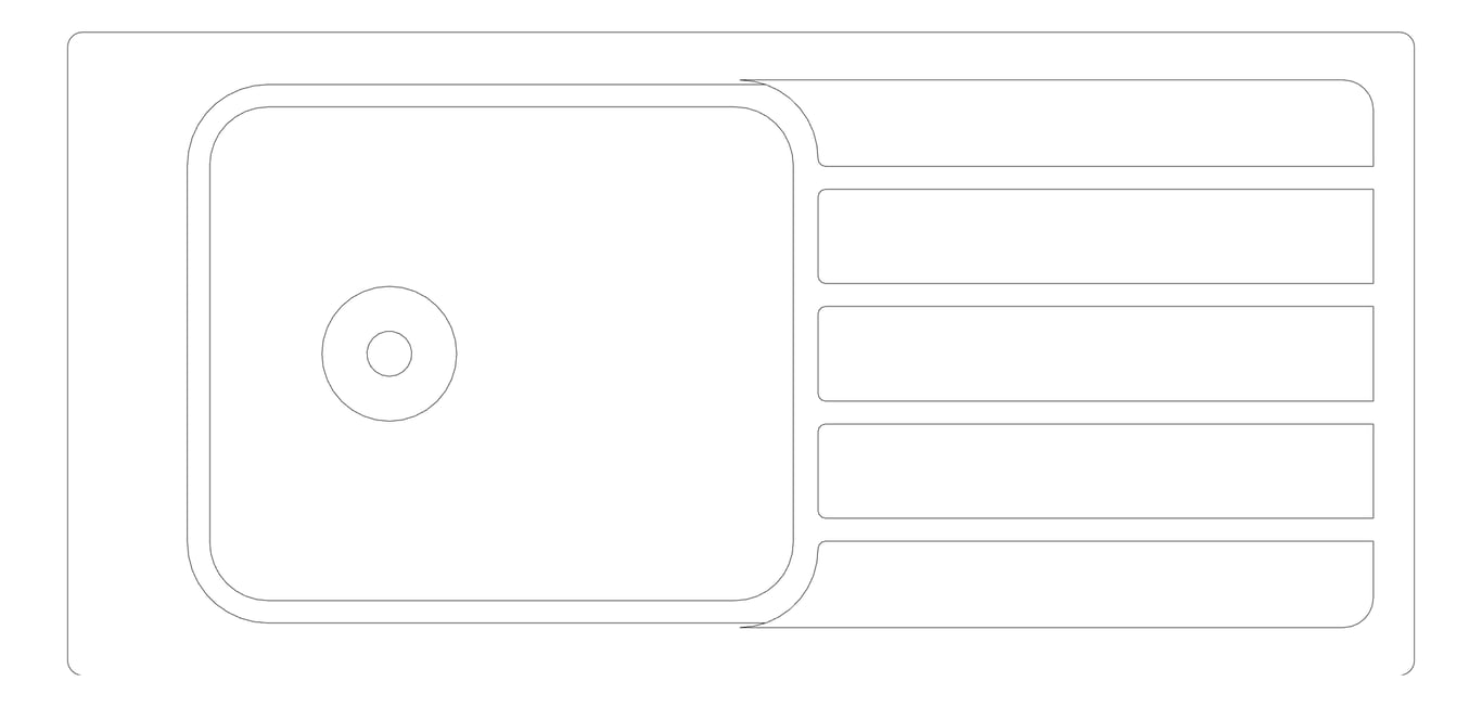 Plan Image of Sink Kitchen Oliveri Puro Care Topmount Drainer