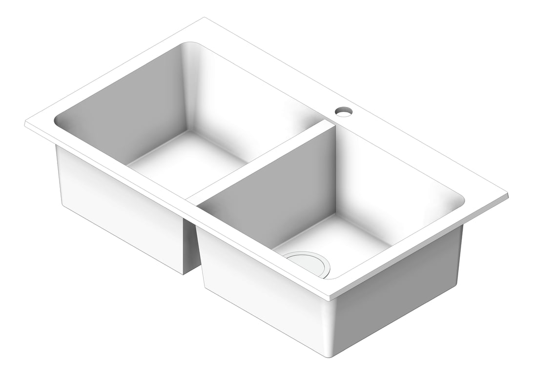 Navigate to Sink Kitchen Oliveri Santorini DoubleBowl Topmount
