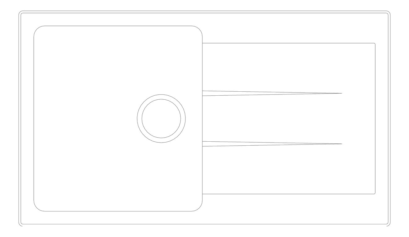 Plan Image of Sink Kitchen Oliveri Santorini SingleBowl Topmount Drainer