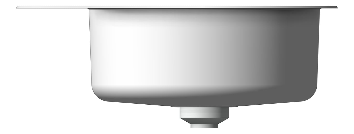 Front Image of Sink Kitchen Oliveri Solitaire Topmount RoundBowl TapLanding