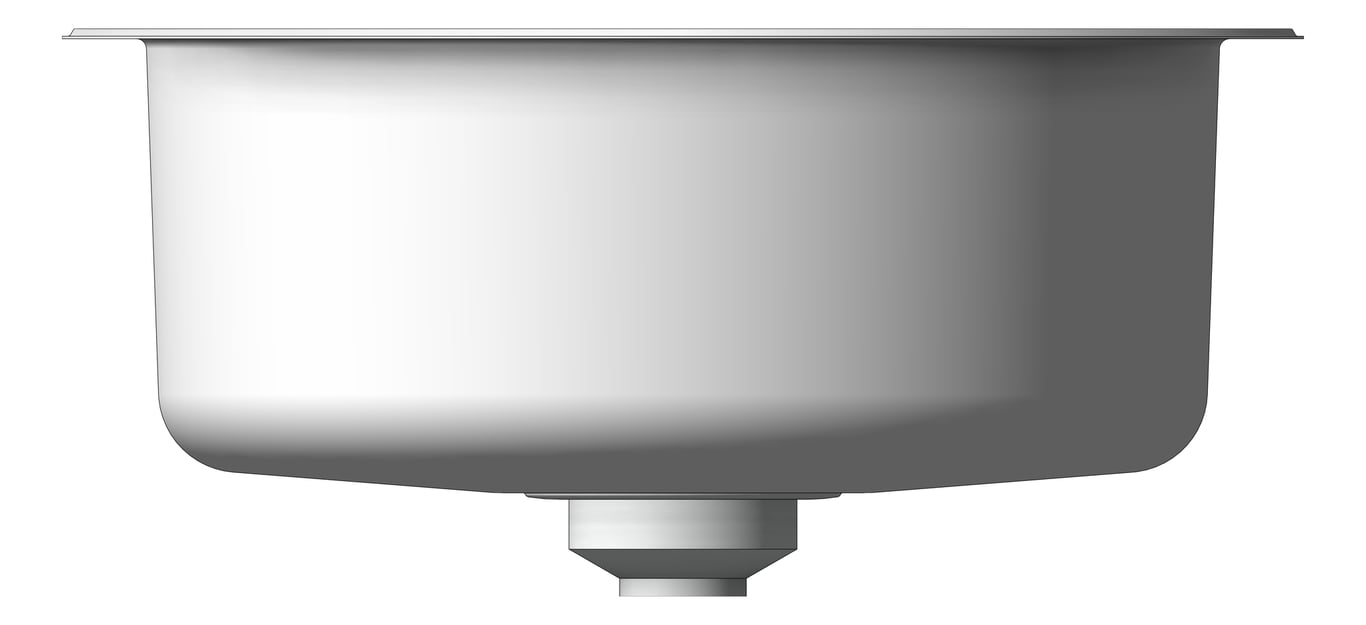 Left Image of Sink Kitchen Oliveri Solitaire Undermount RoundBowl