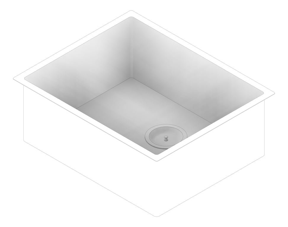 3D Documentation Image of Sink Kitchen Oliveri Spectra SingleBowl