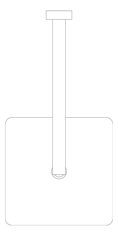 Plan Image of Shower Head Oliveri Monaco WallMount Thin