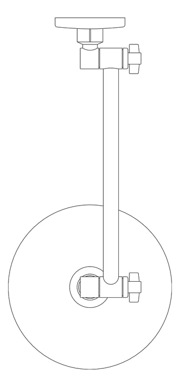 Plan Image of Shower Head Oliveri Rome HighRise