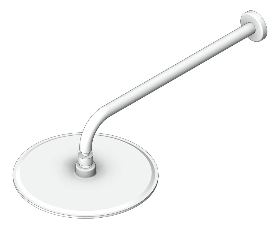 3D Shaded Image of Shower Head Oliveri Rome WallMount Thin