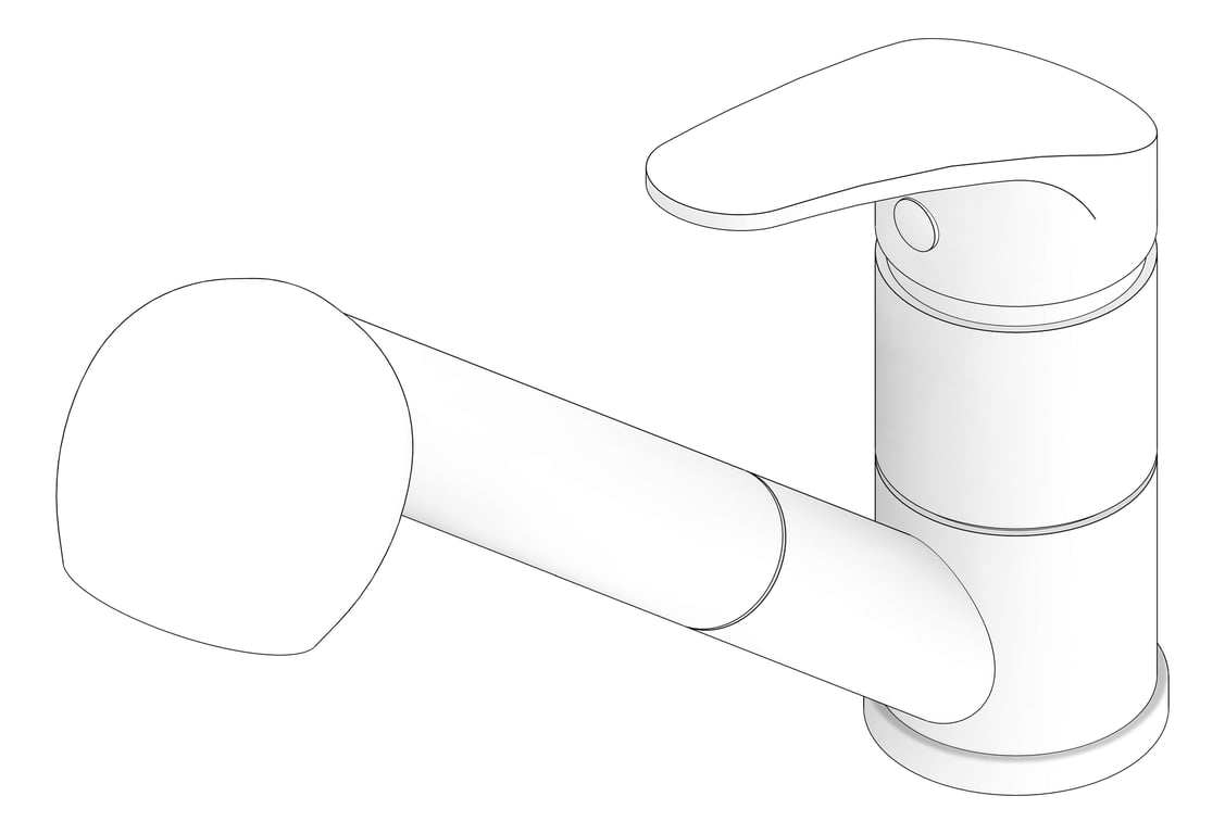 3D Documentation Image of Mixer Basin Oliveri London PullOutSpray