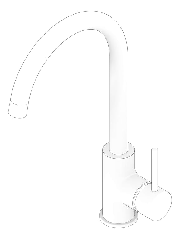 3D Documentation Image of Mixer Basin Oliveri Venice GooseNeck