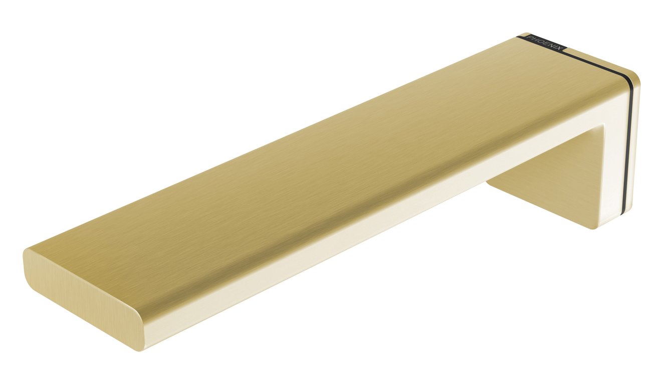 110-7610-12 Alia Wall Basin Bath Outlet 200mm Image of Spout Wall Phoenix Alia