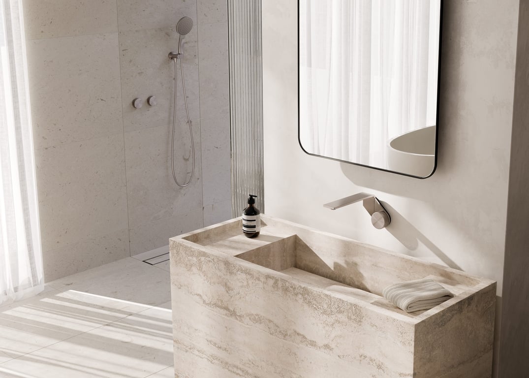 117-7810-40 117-7920-40 606-6610-40 Phoenix Axia Collection Lifestyle RGB Image of Shower Hand Phoenix NXQuil
