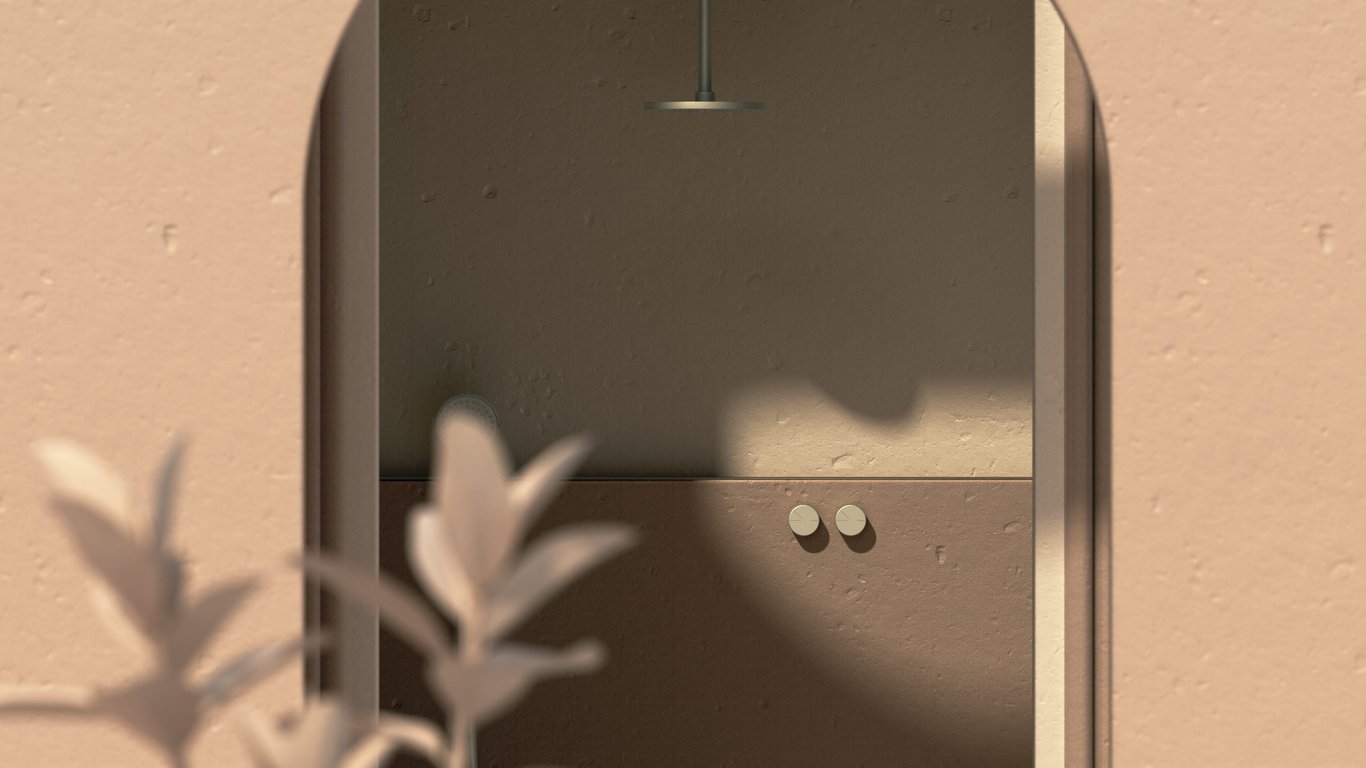 117-7920-40 Phoenix Axia Twin Shower Wall Mixer Lifestyle RGB Image of MixerTap Wall Phoenix Axia Twin