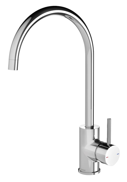 153-7330-00 Pina Sink Mixer 200mm Gooseneck Image of Mixer Sink Phoenix Pina