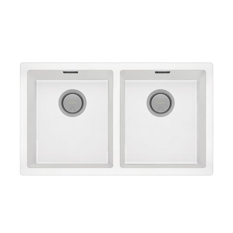 312-2002-80 5000 Series Double Bowl Under Over Sink Image of Sink Kitchen Phoenix 5000Series Double
