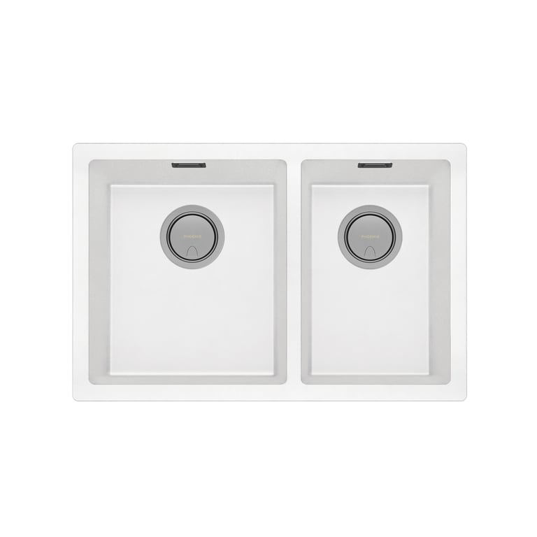 312-5202-80 5000 Series 1-3 4 LH Bowl Under Over Sink Image of Sink Kitchen Phoenix 5000Series OneAndThreeFourth Left