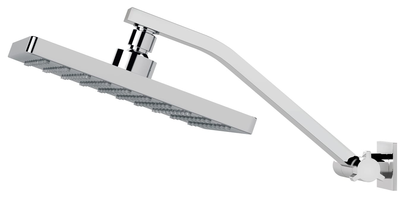 LE5101-00 Lexi Universal Arm & Square Rose Image of Shower Head Phoenix Lexi 200mmSquareRose UniversalArm