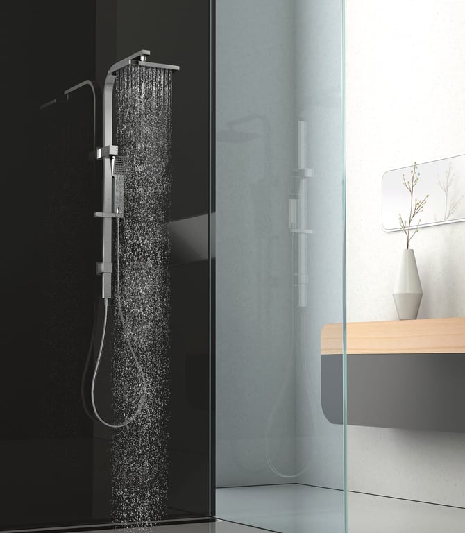 LE726CHR Phoenix Lexi Twin Shower Lifestyle RGB Image of Shower Twin Phoenix Lexi