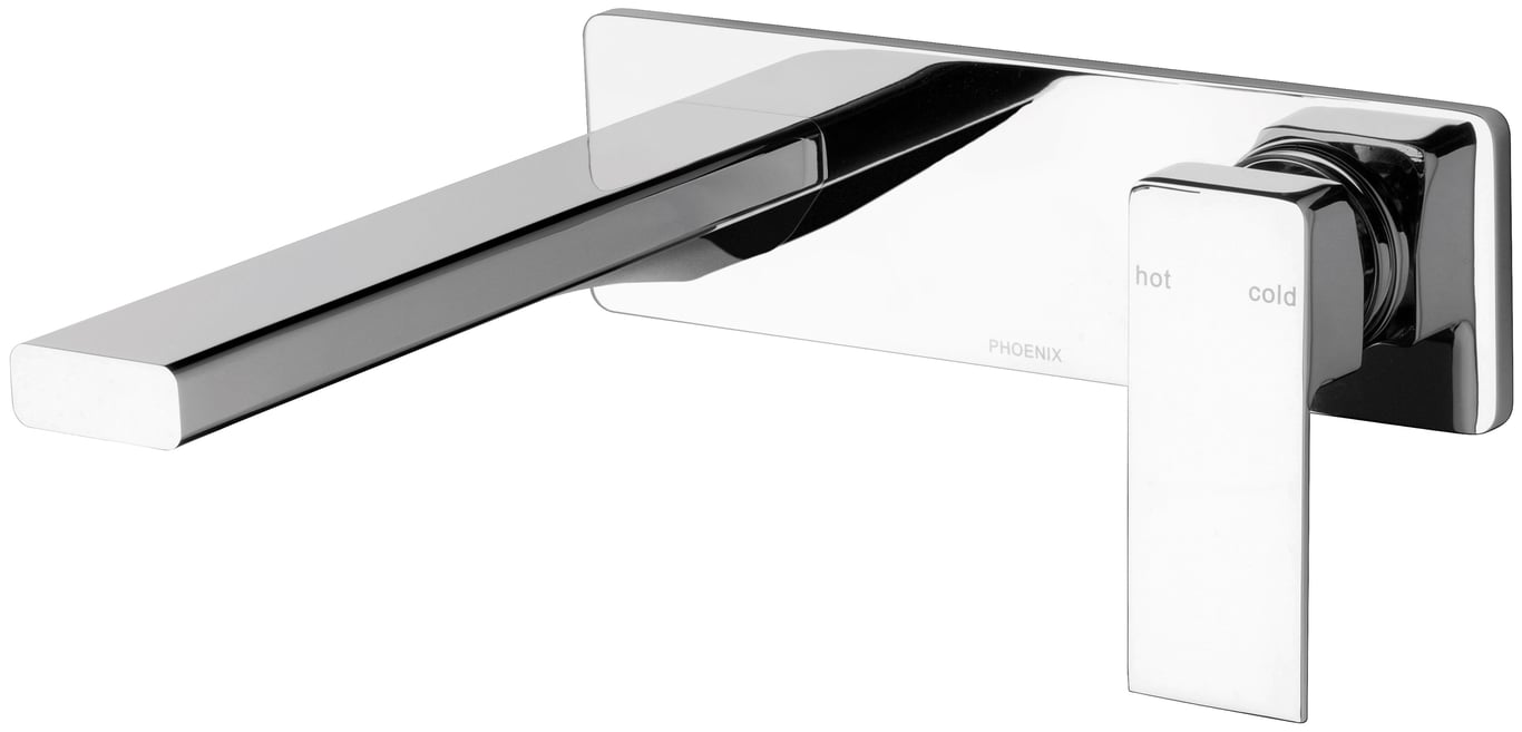 RA783 CHR Radii Wall Bath Set 200mm Image of MixerSet Wall Phoenix Radii Bath