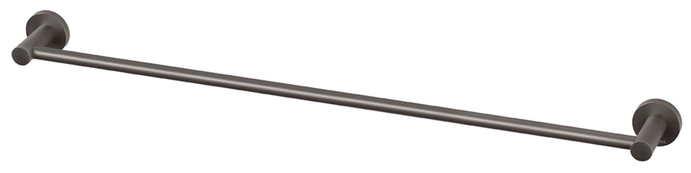 RA803 GM Radii Single Towel Rail 800mm Round Plate Image of TowelRail Single Phoenix Radii 800 RoundPlate