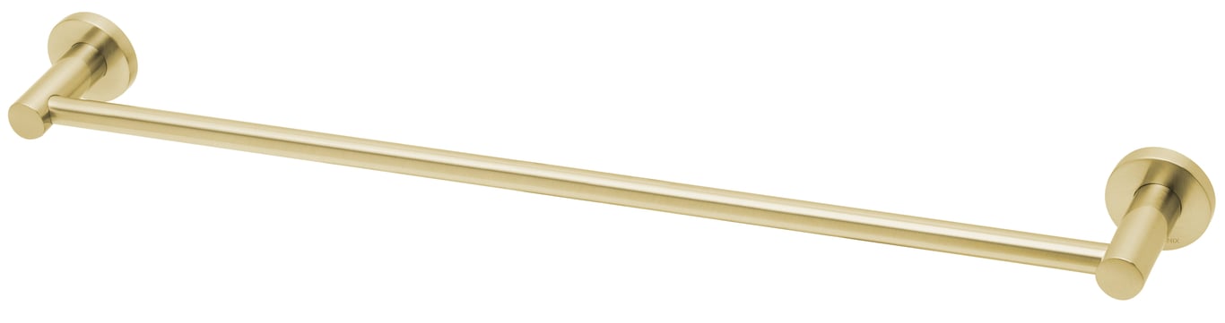 RA804-12 Radii Single Towel Rail 600mm Round Plate Image of TowelRail Single Phoenix Radii 600 RoundPlate