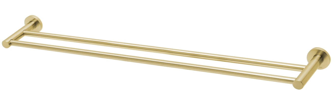 RA812-12 Radii Double Towel Rail 800mm Round Plate Image of TowelRail Double Phoenix Radii 800 RoundPlate