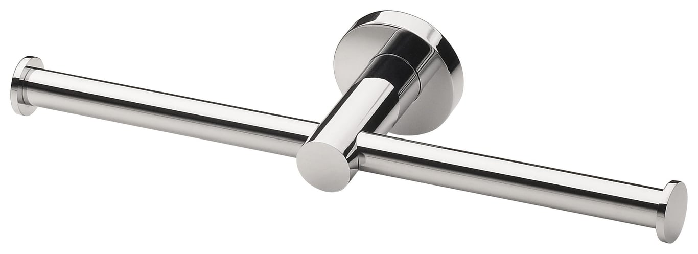 RA891 CHR Radii Double Toilet Roll Holder Round Image of ToiletRollHolder Double Phoenix Radii RoundPlate