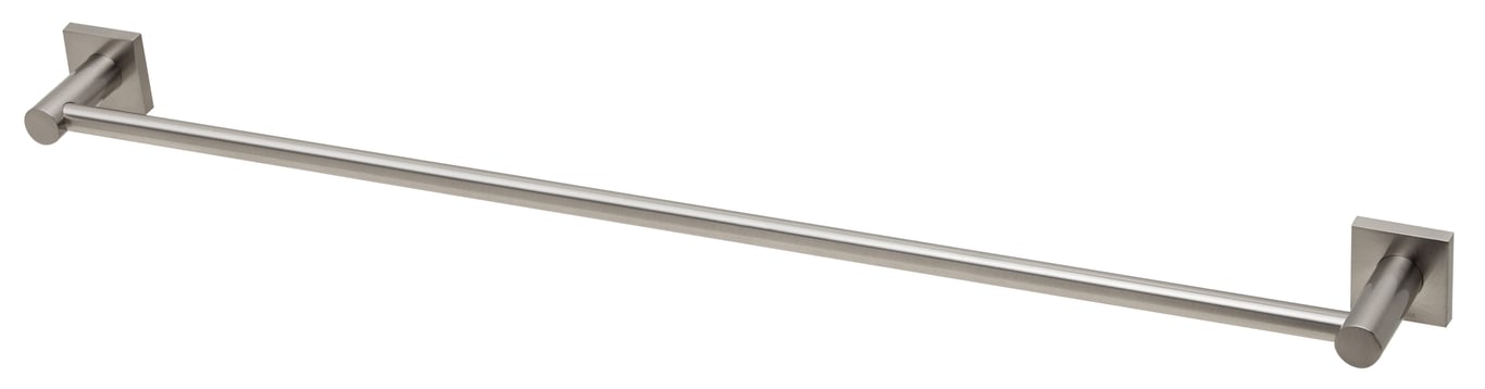 RS803 BN Radii Single Towel Rail 800mm Square Plate Image of TowelRail Single Phoenix Radii 800 SquarePlate