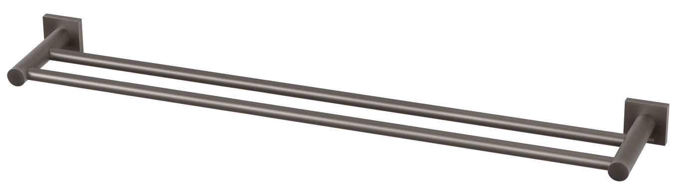 RS812 GM Radii Doudble Towel Rail 800mm Square Plate Image of TowelRail Double Phoenix Radii 800 SquarePlate