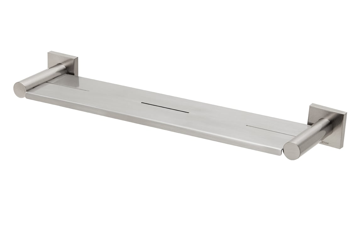 RS886 BN Radii Metal Shelf Square Plate Image of Shelf Metal Phoenix Radii SquarePlate