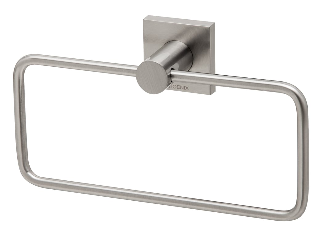 RS893 BN Radii Hand Towel Holder Square Plate Image of TowelHolder Hand Phoenix Radii SquarePlate