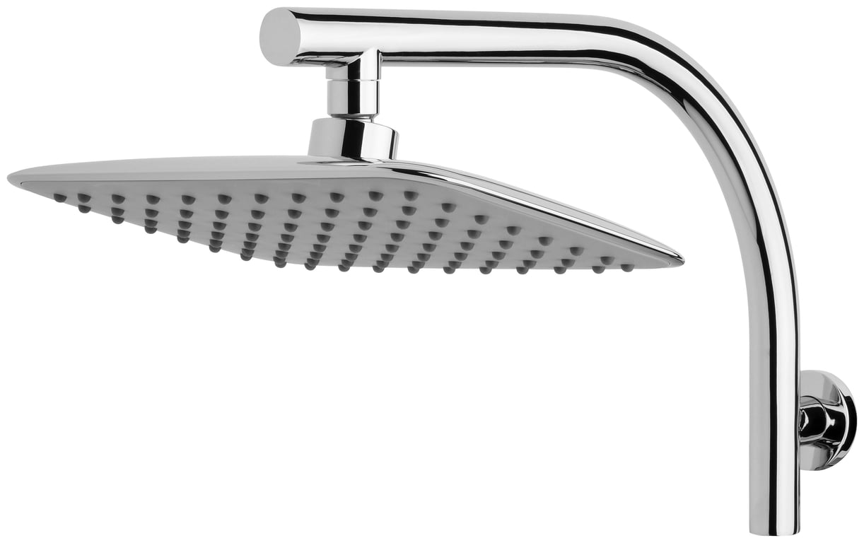 RU526 CHR Rush Shower Arm and Square Rose Image of Shower Head Phoenix Rush