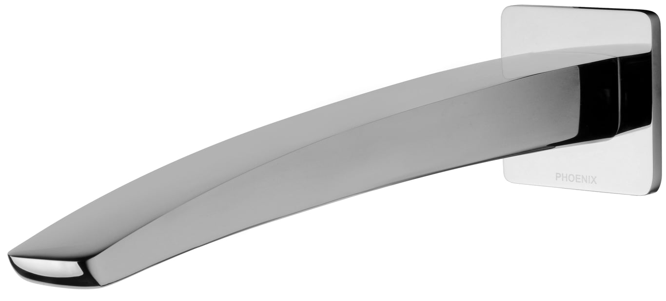 RU772 CHR Rush Wall Bath Outlet 280mm Image of Spout Wall Phoenix Rush Bath 280