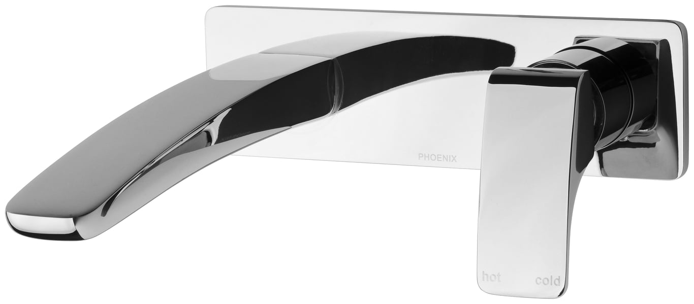 RU783 CHR Rush Wall Bath Set 180mm Image of MixerSet Wall Phoenix Rush Bath