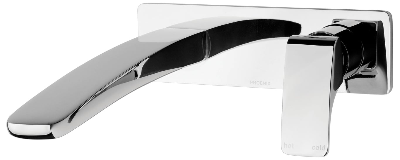 RU784 CHR Rush Wall Bath Set 230mm Image of MixerSet Wall Phoenix Rush Bath 230