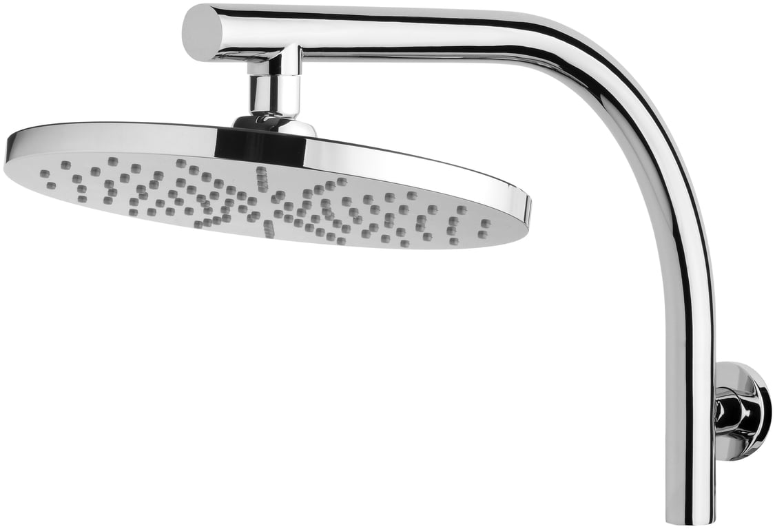 V533 Vivid Curved Shower Arm and 230mm Round Rose Image of Shower Head Phoenix Vivid Curved