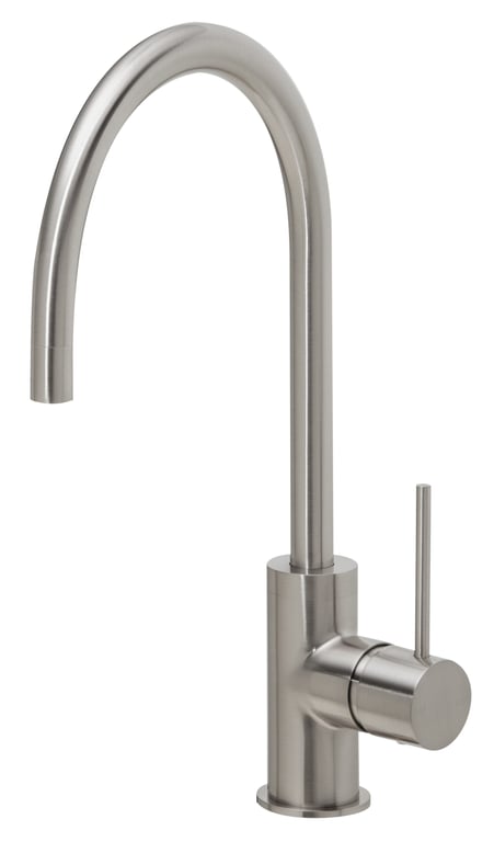 VS733 BN Vivid Slimline Sink Mixer 220mm Gooseneck Image of Mixer Sink Phoenix VividSlimline Gooseneck 220