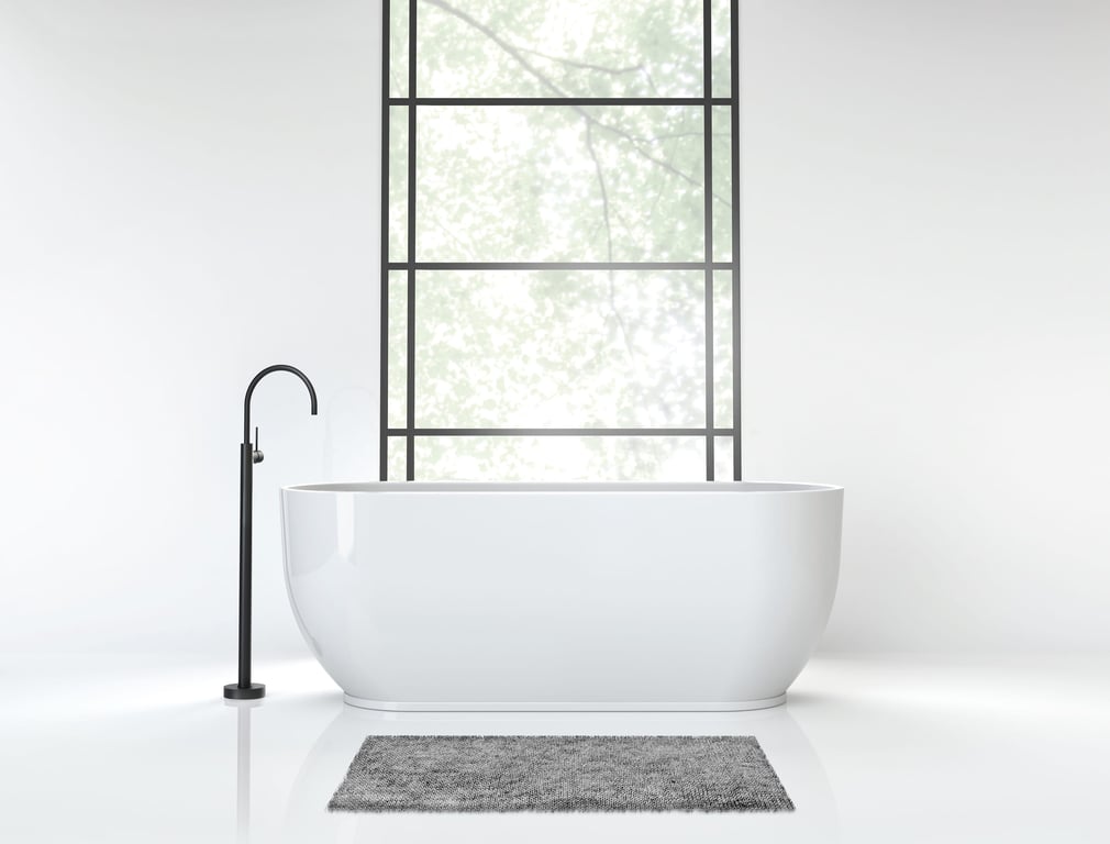 VS745MB Phoenix Vivid Slimline Floor Mounted Bath Mixer Lifestyle RGB Image of Mixer Bath Phoenix VividSlimline FloorMount