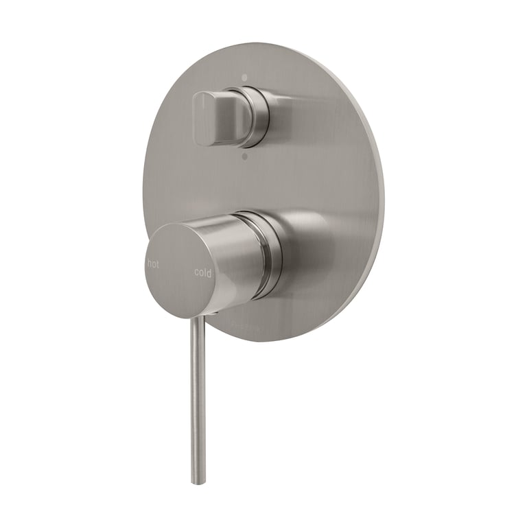 VS791 BN Vivid Slimline Shower Bath Diverter Mixer Image of MixerTap Wall Phoenix VividSlimline Diverter