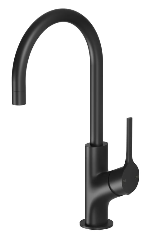 VV735 MB Vivid Slimline Oval Sink Mixer 160mm Gooseneck Image of Mixer Sink Phoenix VividSlimlineOval