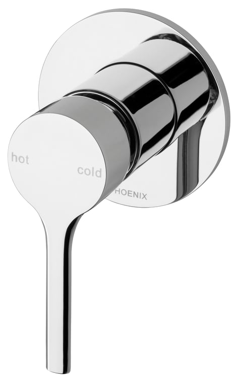 VV780 CHR Vivid Slimline Oval Shower Wall Mixer Image of MixerTap Wall Phoenix VividSlimlineOval