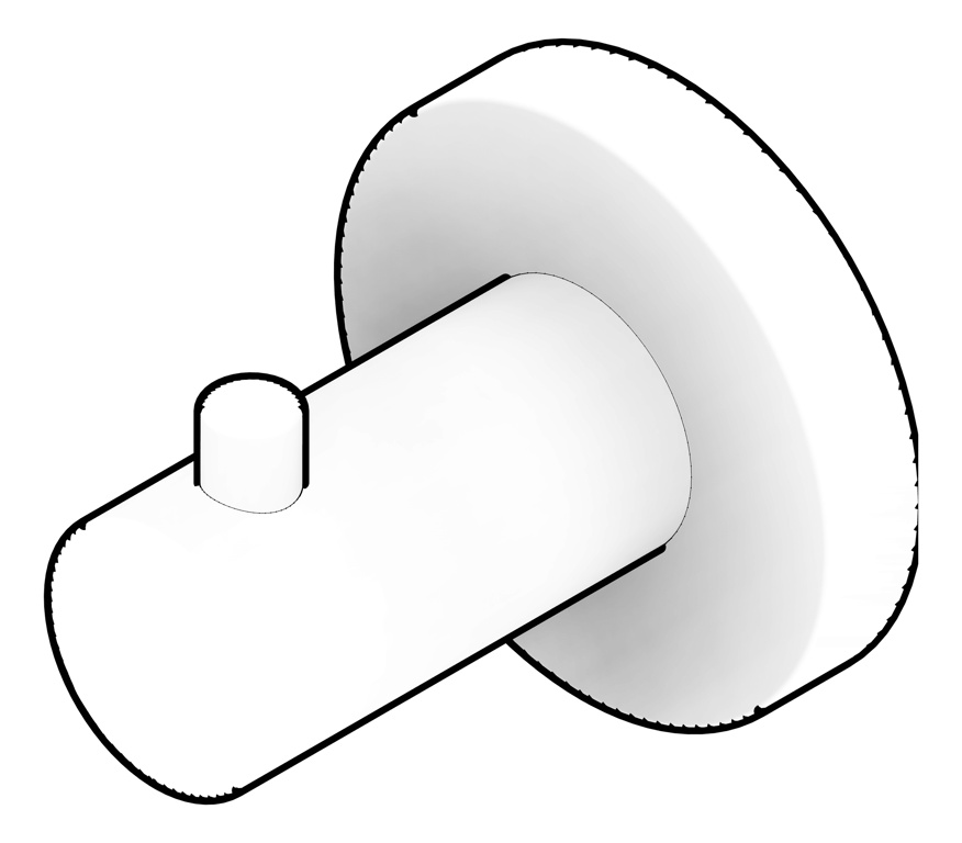 3D Documentation Image of RobeHook Phoenix Radii RoundPlate