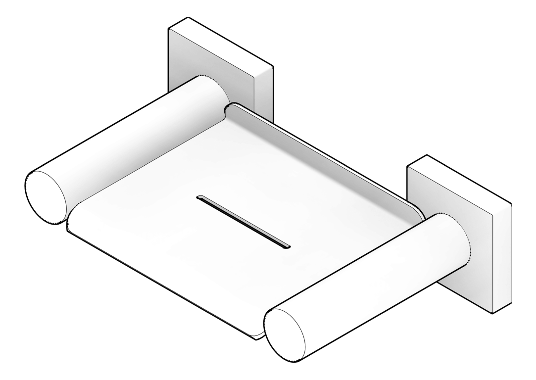 3D Documentation Image of SoapDish Wall Phoenix Radii SquarePlate