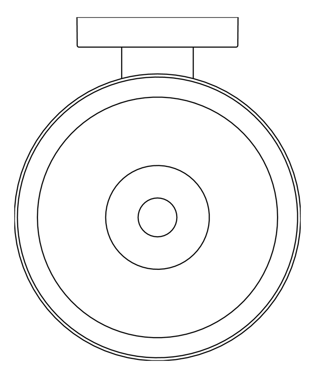 Plan Image of ToiletBrushHolder Phoenix Radii WithBrush RoundPlate