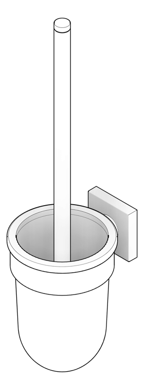 3D Documentation Image of ToiletBrushHolder Phoenix Radii WithBrush SquarePlate