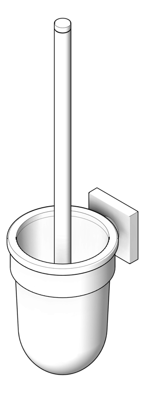 Image of ToiletBrushHolder Phoenix Radii WithBrush SquarePlate