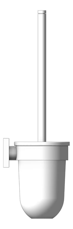 Left Image of ToiletBrushHolder Phoenix Radii WithBrush SquarePlate