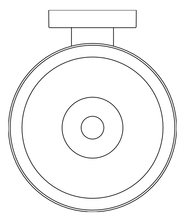 Plan Image of ToiletBrushHolder Phoenix Radii WithBrush SquarePlate